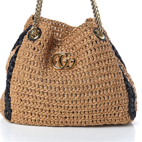 gucci borsa rafia|Gucci Raffia Bags for Women .